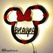 Personalized Mini Mouse Name Wall Hanging With Led Light #2089