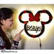 Personalized Mini Mouse Name Wall Hanging With Led Light #2089