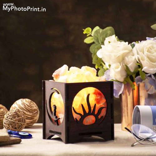 Sun & Moon Himalayan Rock Salt Lamp Basket 