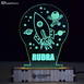 Customized Rocket Acrylic 3d Illusion Led Lamp With Color Changing Led And Remote#2122