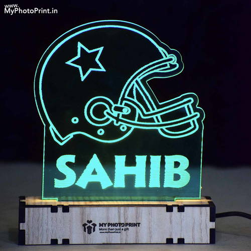 Customized Helmet Acrylic 3d Illusion Led Lamp With Color Changing Led And Remote#2123