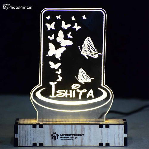 Customized Butterfly Acrylic 3d Illusion Led Lamp With Color Changing Led And Remote#2132