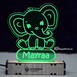 Customized Baby Elephant Acrylic 3d Illusion Led Lamp With Color Changing Led And Remote#2129