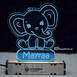 Customized Baby Elephant Acrylic 3d Illusion Led Lamp With Color Changing Led And Remote#2129