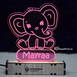 Customized Baby Elephant Acrylic 3d Illusion Led Lamp With Color Changing Led And Remote#2129