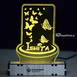 Customized Butterfly Acrylic 3d Illusion Led Lamp With Color Changing Led And Remote#2132