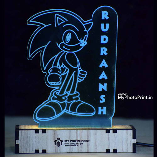 Customized Sonic The Hedgehog Viny Acrylic 3d Illusion Led Lamp With Color Changing Led And Remote#2136