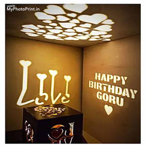 Customized Love Wooden Shadow Box Night with Electric Night Lamp-0.2