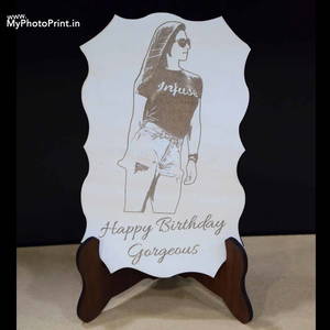 Customized Unique Wooden Engrave With Your Photo & Text #2162