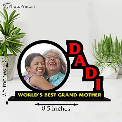 Customized Grandmother Round Photo Table Top 