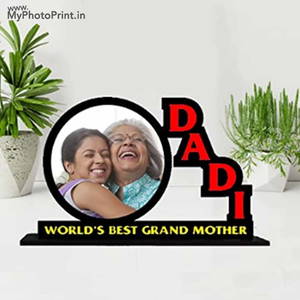 Customized Grandmother Round Photo Table Top 