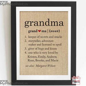 Customized Grandmother Frame With Your Message 