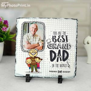 Personalized Grandfather Photo Wooden Table Top 