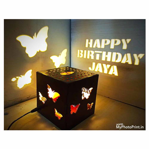 A Gift that Shines: Beautiful Butterfly Wooden Shadow Box with Electric Night Lamp, Perfect for Any Occasion