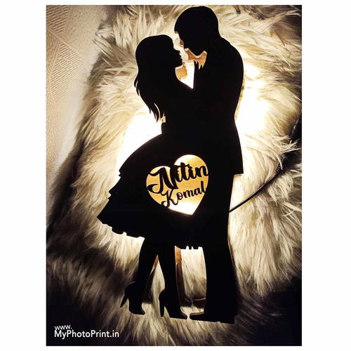 Customized Couple Name Board With Multicolor Led and Remote #933