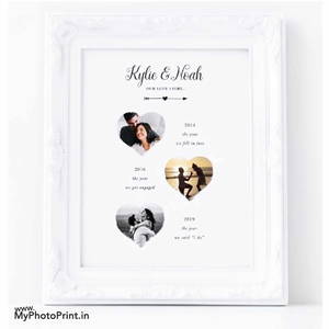 Customized Love Couple Photo Frame 3 Photos #2188