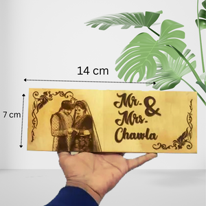 Mr & Mrs Engrave Wooden Name Plate