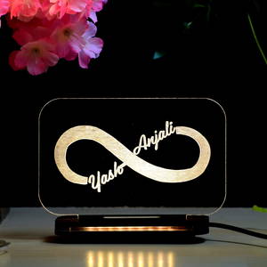 Personalized Unique  Infinity Couple Name Acrylic Led Lamp #2322