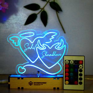 Personalized Angel Devil 3D illusion LED Lamp with Color Changing Led and Remote #1959