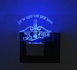 Small KHATU SHYAM JI Acrylic Light Lamp by MyPhotoPrint - (12 cm, Multicolor)