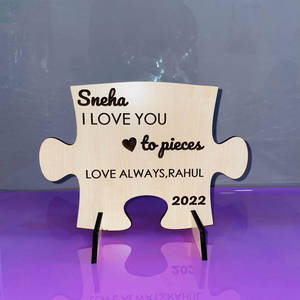 Personalized Cute Puzzle Wooden Table Top 