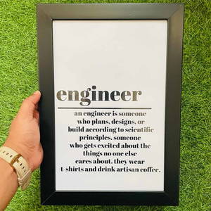 Customized Engineer Frame With Your Message #2362