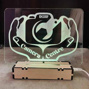 Photographer's Custom Name Camera Acrylic 3d Illusion Led Lamp #2363