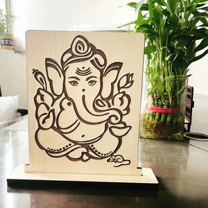 Ganpati Bappa Religious Wooden Table Top #2365