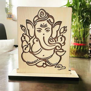 Ganpati Bappa Religious Wooden Table Top #2365