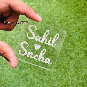 Customized Acrylic Transparent Name Keychain