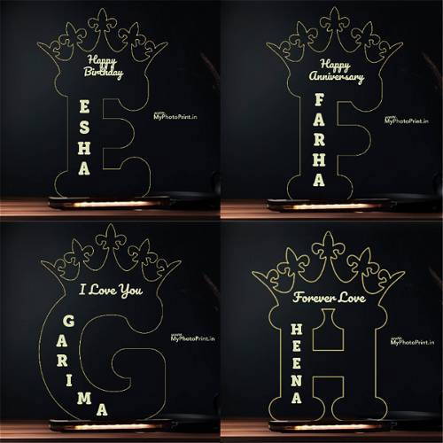 A TO Z Alphabet Customize Lamp With Name & Occassion - Customize Now!