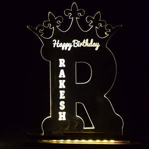 A TO Z Alphabet Customize acrylic  Lamp With Name & Occassion - Customize Now! #2423