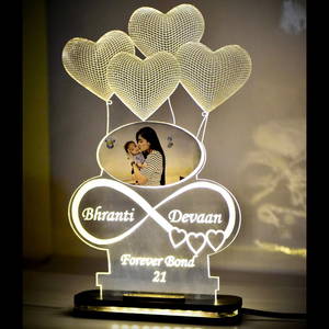 Customized Photo Unique Infinity Love Sign Acrylic 3D illusion Led Lamp #2455