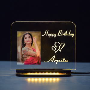 Personalized Couple Special Photo Acrylic Led Night Lamp with Color Changing Led and Remote #2056 