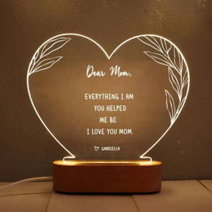 MyPhotoPrint Dear Mom Led Lamp - Heartwarming Mother's Day or Birthday Gift - Lamp for Mom | mother's Day| Mom's Birthday | mother (Warm White/Multicolored ) #2483