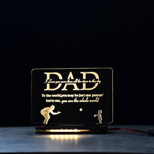 Daddy Love acrylic Lamp Customized Photo Gift For father #2487