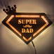 Customized Wooden Super Dad Led Frame With Your Text