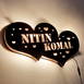 Customized Heart Wooden Name Board 