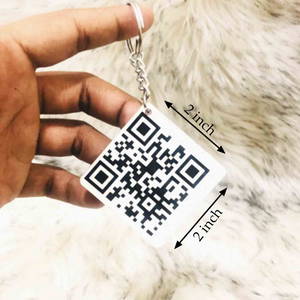 Customized QR Code Keychain 