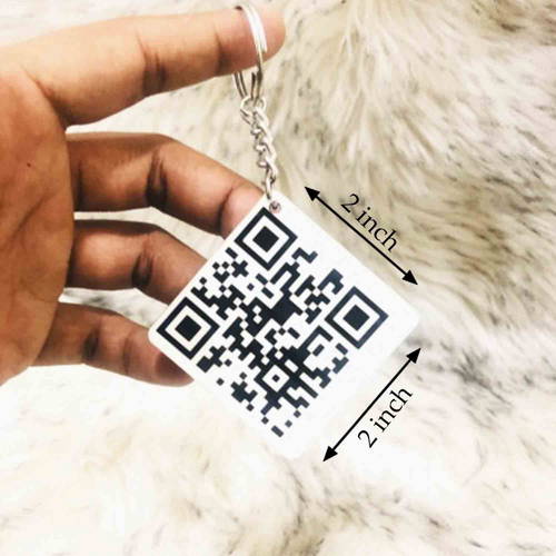 Customized QR Code Keychain 