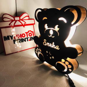 Customized Teddy Bear Name Board With Multicolor Led and Remote #925