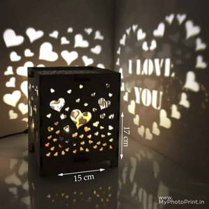 Customized Royal Wooden Shadow Box Electric night Lamp