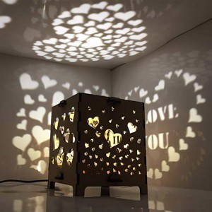 Expertly Crafted Royal Wooden Shadow Box Night Lamp - Personalize with a Name, Quote, or Message for a Memorable Gift