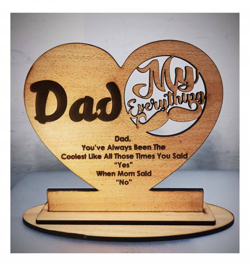 Wooden Customized Feelings Table Top For Dad