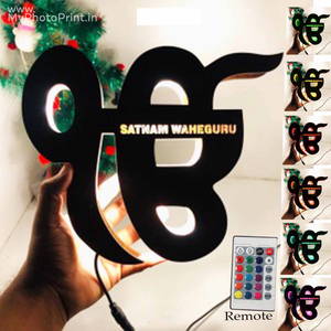 EK ONKAR Religious Name Board Multicolor Led and Remote #970