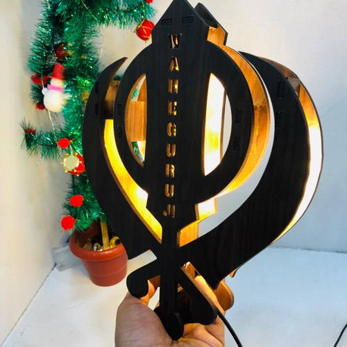 Khanda Sahib Religious Name Board Multicolor Led and Remote #971