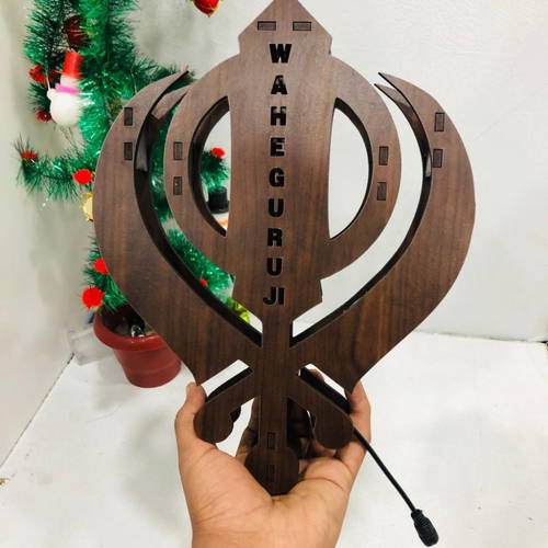 Khanda Sahib Religious Name Board Multicolor Led and Remote #971