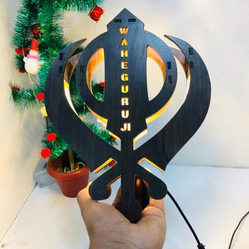 Khanda Sahib Religious Name Board Multicolor Led and Remote #971