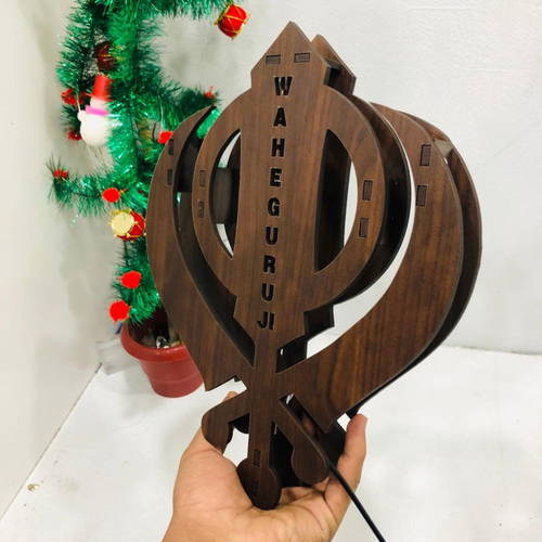 Khanda Sahib Religious Name Board Multicolor Led and Remote #971