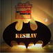 Customized Batman Name Board With 7 Different Lights And Remote /Wooden LED Back lit Batman Wall Light